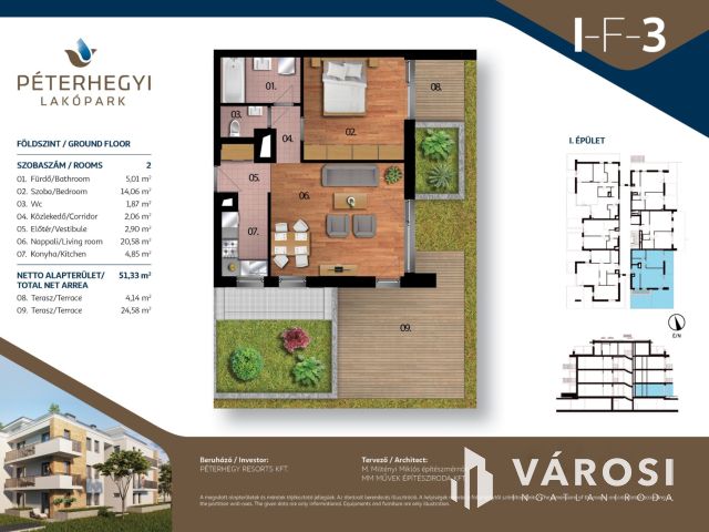 Kulcsrakész lakás Péterhegyen I-F-3